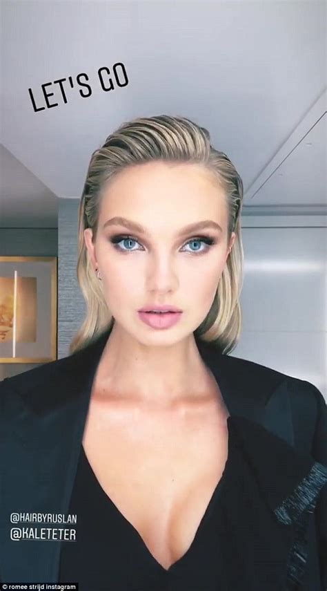 Romee Strijd Puts Legs On Display In Sultry Dress At Pre Oscar Party