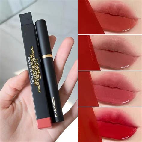 Date 2025 Bill New Mac Lipstick Smooth Mac Powder Kiss Velvet Blur Slim Stick Shopee