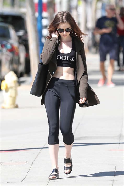 Lily Collins Leaving The Gym 09 Gotceleb