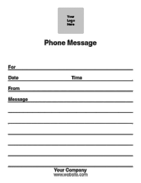 15 Phone Message Templates Excel Pdf Formats