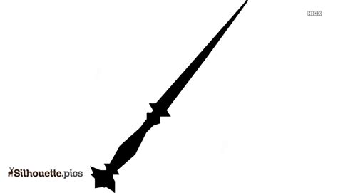 Harry Potter Elder Wand Silhouette Vector Clipart Images Pictures