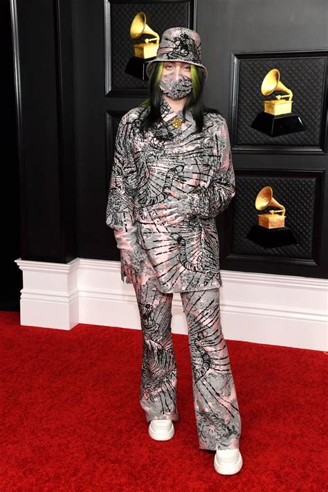 Billie Eilish Wears Oversized Fashion To The 2021 Grammy Awards