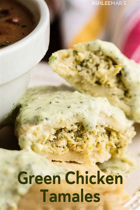 Green Tomatillo Chicken Tamales Recipe Ashlee Marie Real Fun With