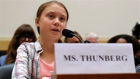 Climate Activist Greta Thunberg 16 Tells House Committees Unite