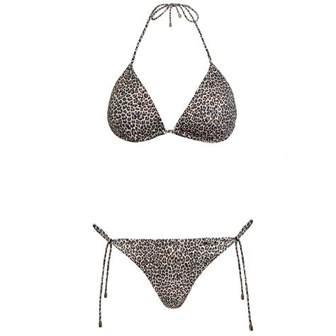 Buy Triangle Leopard Bikini Set Sexy Two Piece Swimwear Women Thong Brazilian Swimsuit Summer