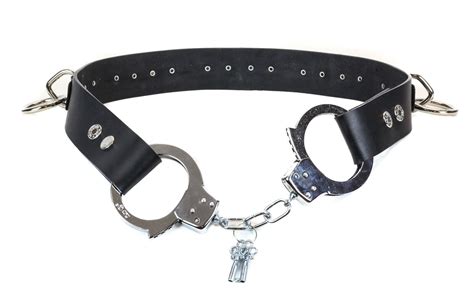 Handcuff Bondage Leather Belt Punk Metal Thrash Garage Band Uk Style Rock Ebay