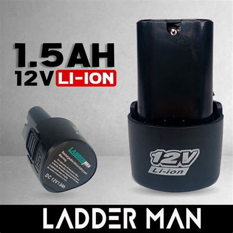 ladderman 1 5ah 12v li ion rechargeable cordless drill battery for 12v cordless drill shopee