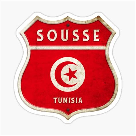 Sousse Tunisia Coat Of Arms Flag Design Sticker For Sale By Rocky2018