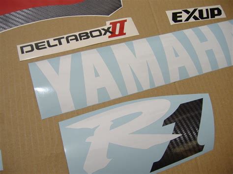 Yamaha Yzf R1 2000 Rn04 5jj Decals Set Full Kit Red Version Moto