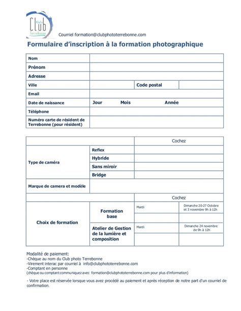 Exemple De Fiche De Formation