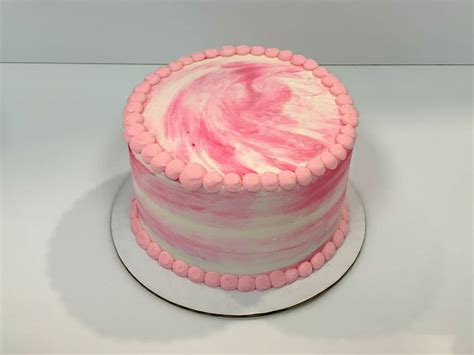 Pink On White Swirl Cake