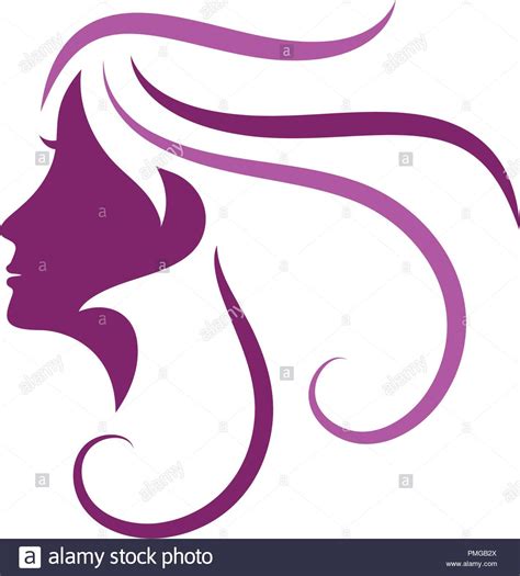 Cara De Mujer Silueta Personaje Icono Ilustración Logo