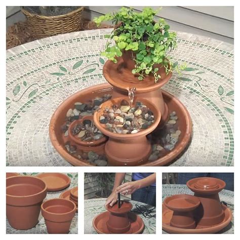 How To Build A Terra Cotta Fountain In 2020 Diy Water Fountain