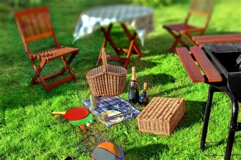 Summer Bbq Party Or Picnic Stock Image Image Of Summer 42095027