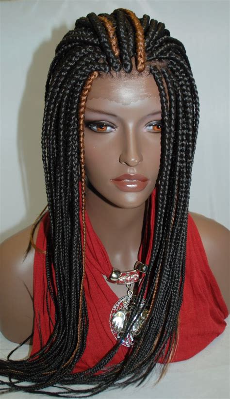 Fully Hand Braided Lace Front Wig Medium Braids Color 230 In 22