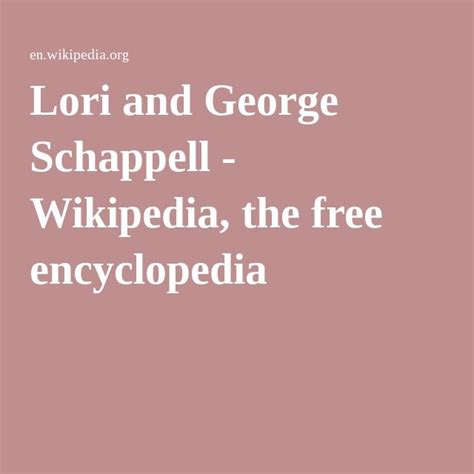 Declan 1 episode, 2004 john patrick amedori. Lori and George Schappell - Wikipedia, the free ...