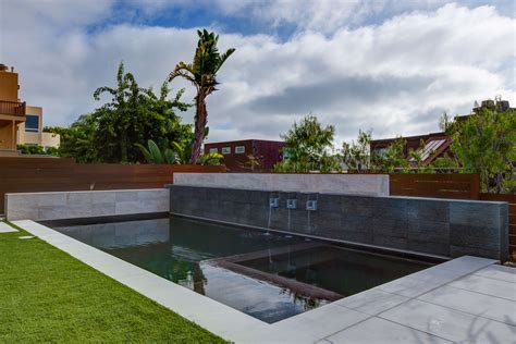 Del Mar Pool And Spa With Cover And Water Feature Water Features