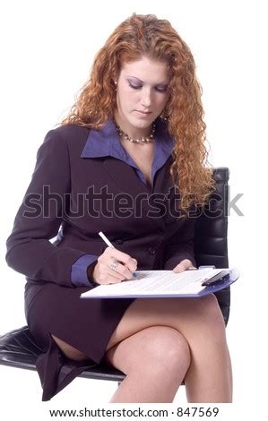 Redhead Secretary Taking Notes Sexy Stock Photo Shutterstock