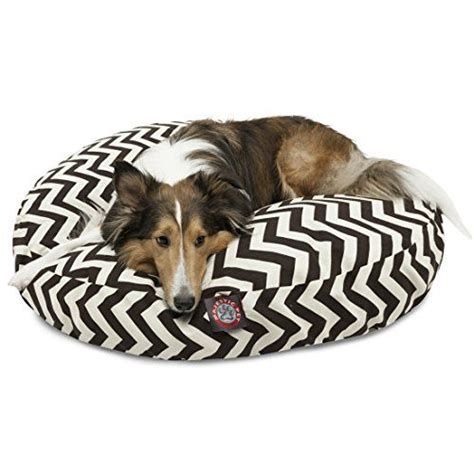 Dog Bed Pillows Black Chevron Medium Round Indoor Outdoor Pet Dog Bed