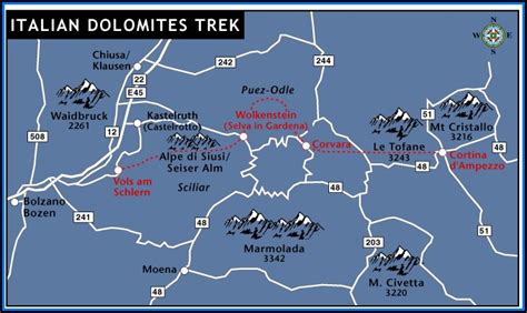 Italian Dolomites Hiking Map Map Resume Examples Qj9ev5xymy