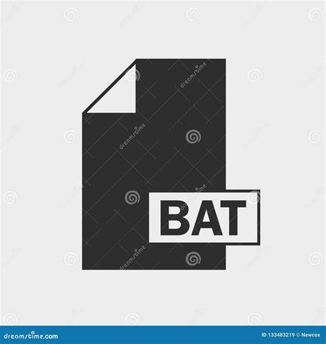 Batch Bat File Format Icon Stock Vector Illustration Of Label 133483219