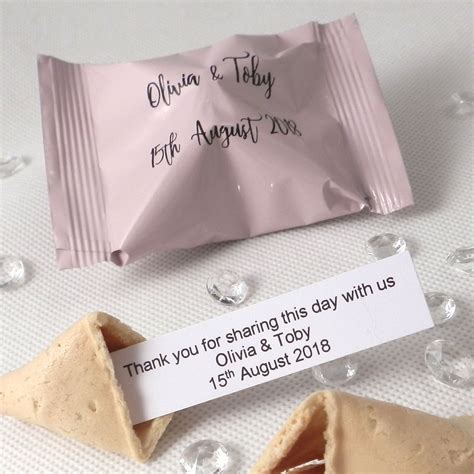 Personalised Fortune Cookies With Printed Wrappers Personalized