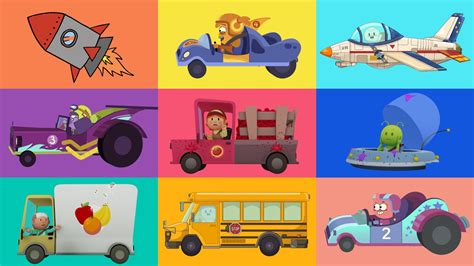 Cartoons For Kids Cars Trucks Planes And More Vehicle Cartoons