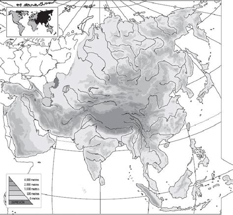 Inesperado Desmenuzar Inodoro Mapa Fisico De Asia Mudo Para Imprimir