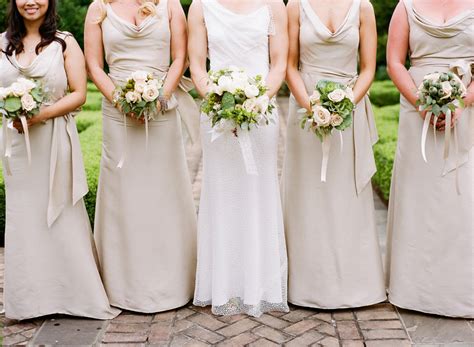 Neutral Bridesmaids Dresses Elizabeth Anne Designs The Wedding Blog