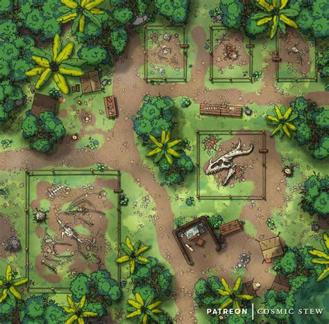 Jungle Digsite Dnd Battlemap By Cosmicstewrpg On Deviantart