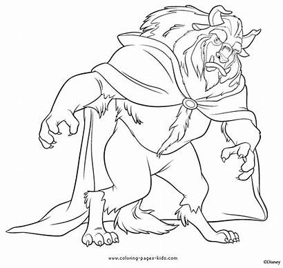 Beast Coloring Beauty Pages Disney Printable Sheets
