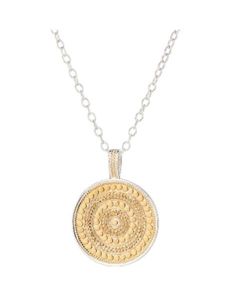 Anna Beck Sterling Silver Large Reversible Disc Necklace In Metallic Lyst