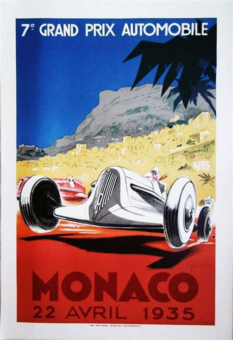 Poster Sérigraphie Grand Prix Automobile De Monaco 1935 Catawiki