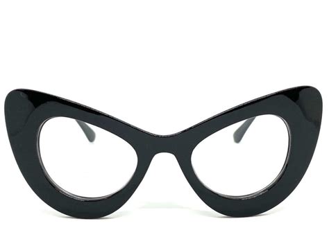 womens classic vintage retro cat eye style clear lens eye glasses black rx frame ebay
