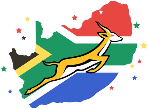 Springboks Logo With SA Flag Rugby Decal TenStickers