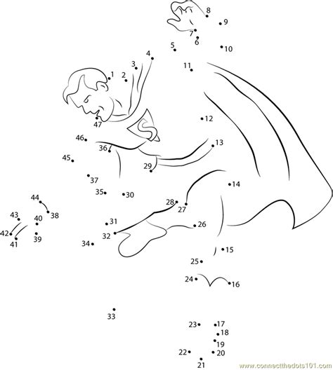 Her name is dot ! Dashing Superman dot to dot printable worksheet - Connect ...