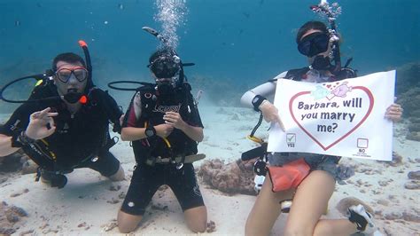 Underwater Proposal For Maldives Scuba Divers Youtube