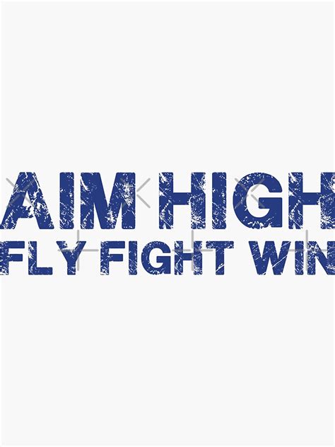 aim high fly fight win usaf sticker for sale by ruiazevedo redbubble