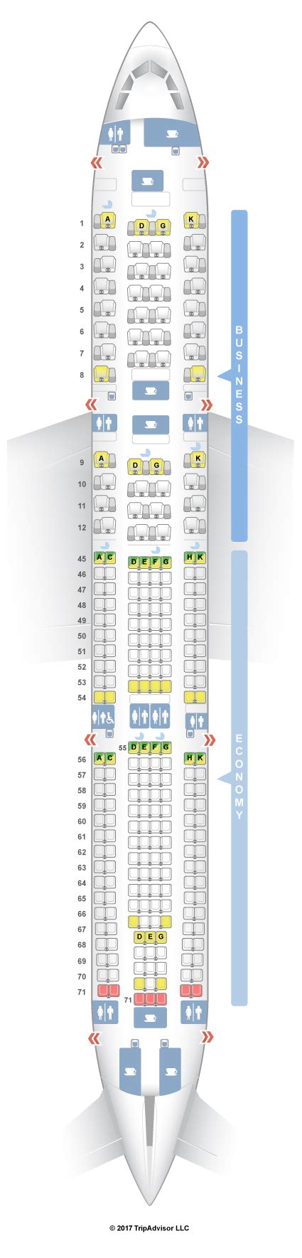 Seatguru Seat Map South African Airways Airbus A330 300 333 Seatguru