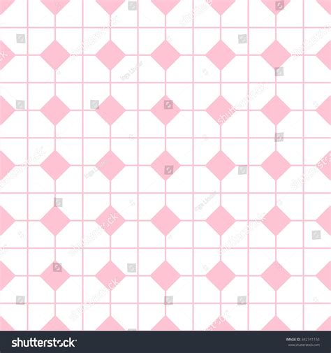 Checkered Tile Pattern Pink White Wallpaper Stock Illustration