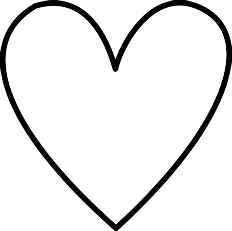 hearttemplate | white heart outline clip art | Heart outline tattoo, Heart drawing, Heart outline