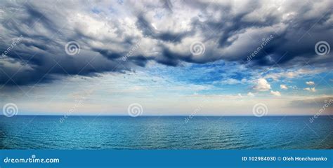 Beautiful Seascape Panorama Stock Photo Image Of Evening Nature
