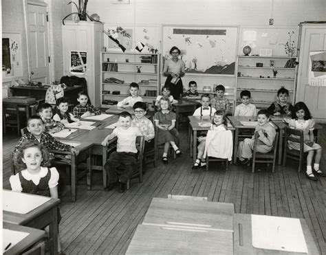 Elementary School 1950 Classroom Scene At Halsey Elementary School Ca 1950s Vintage