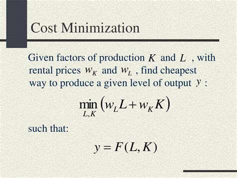 Ppt Cost Minimization Powerpoint Presentation Free Download Id625767