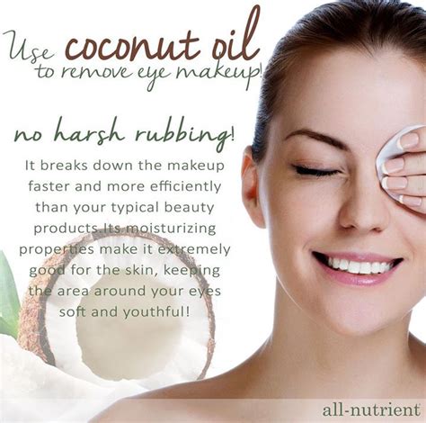 Use Coconut Oil To Remove Eye Makeup Coconut Coconutoil Natural Organic Hair Care Eye