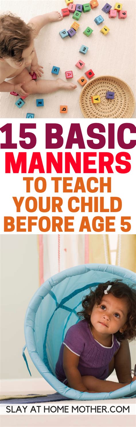 Basic Manners To Teach Your Kids Before Age 5 Slay At Home Mother