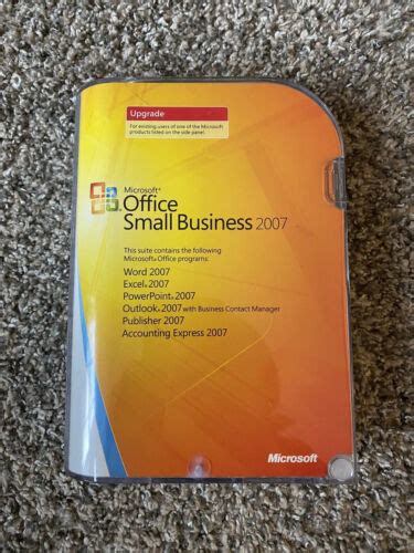 Microsoft Office 2007 Small Business Software Ebay