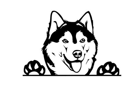 Peeking Husky Car Decal Sticker Siberian Husky Dog Sticker Vinyl