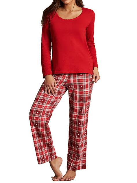 Marks And Spencer Mand5 Red Pure Cotton Long Sleeve Pyjama Set Size 68 To 2022