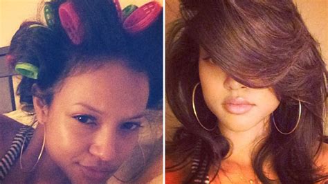 [pics] karrueche tran without makeup — before and after instagram shots hollywood life